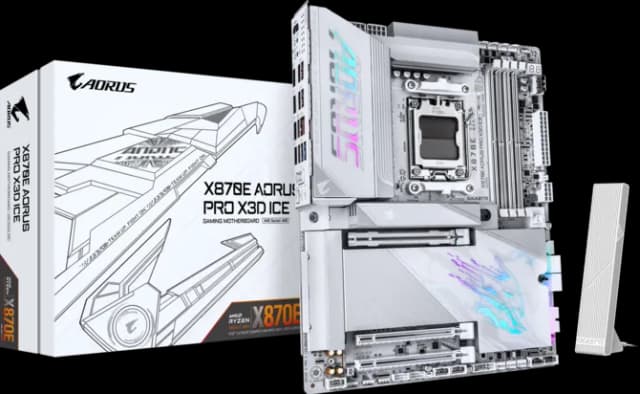 Photo of Gigabyte X870E Aorus PRO X3D Ice  ATX Motherboard