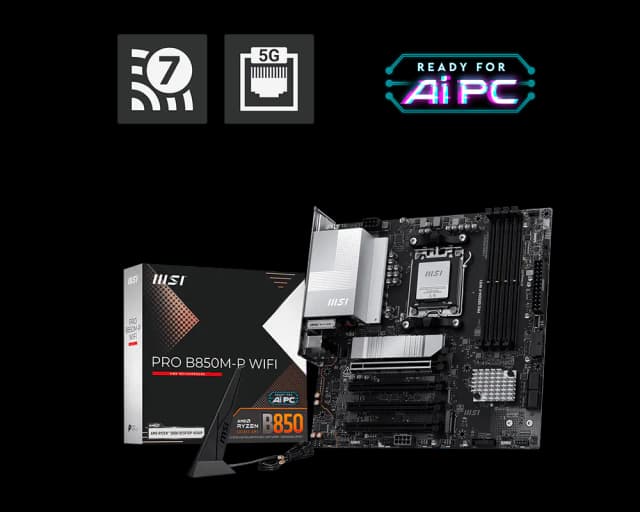 Photo of MSI Pro B850M-P WIFI M-ATX Motherboard