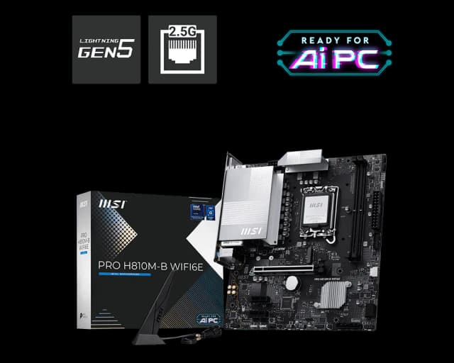 Photo of MSI PRO H810M-B WIFI6E DDR5 M-ATX Motherboard