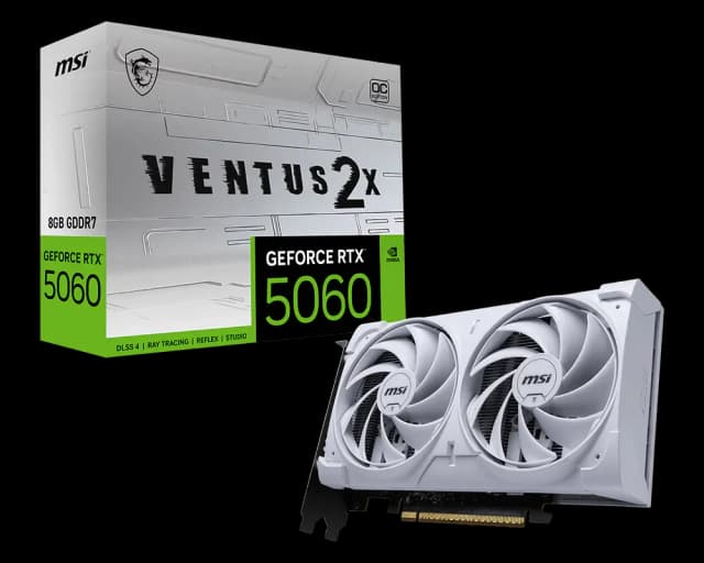 Photo of MSI GeForce RTX 5060 Ventus 2x White 8GB OC Graphics Card